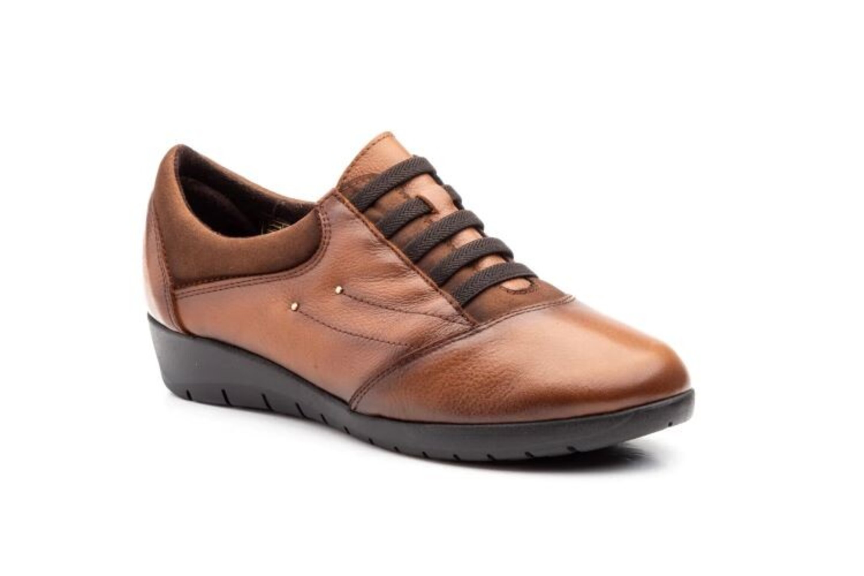 ZAPATO MUJER CUÑA PIEL ELASTISCOS - 7